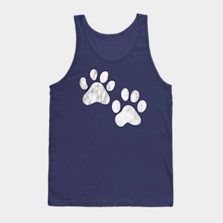 Marble Paw prints Tank Top